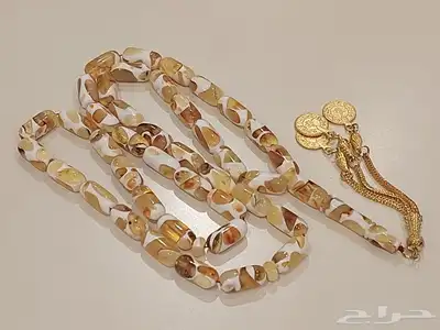 سبحة مسباح كهرمان أرابيسك 45 خرزة 8