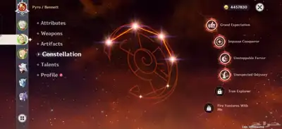 حساب قينشن امباكت2020 اوروبي فيه 19 فايف ستارزgenshin impact 6