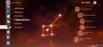 حساب قينشن امباكت2020 اوروبي فيه 19 فايف ستارزgenshin impact 16