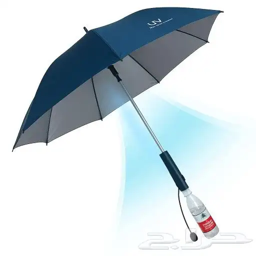 مظلة بمروحة و رذاذ الماء للرحلات والعمرة مظلة شمسية umbrella 0