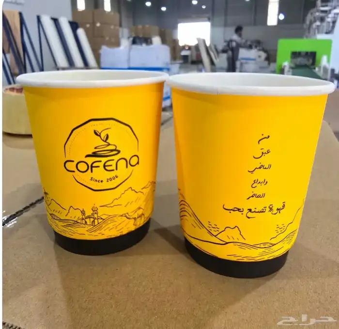 مطبعة مصنع اكواب  طباعة بكسات  حامل كوب  ستكر 11
