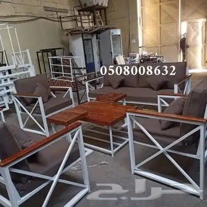 كراسي حديد خارجية جلسات مراكيز احواش استراحات شاليهات كراسي 7