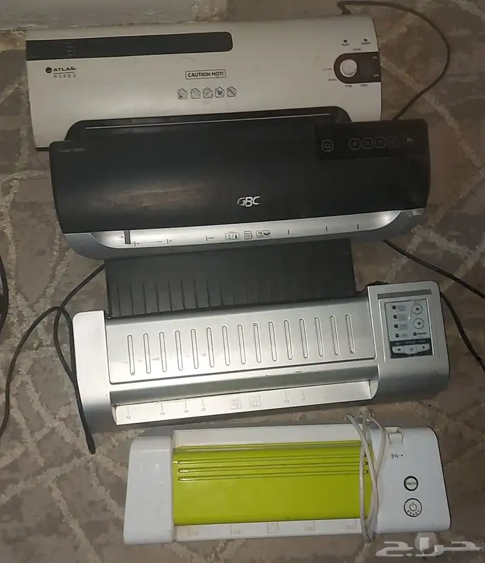 آلة تغليف حراري و فرامة اوراق وسي دي ودباسة كهربائيه 0