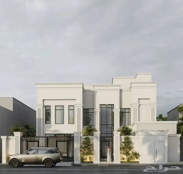 تصميم واجهات فيلا سكنية نيو كلاسك احترافية بأسعار تنافسية 2
