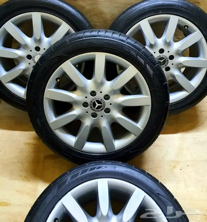 جنوط مرسيدس بانوراما 2012 S class مع كفرات نظيفه 0