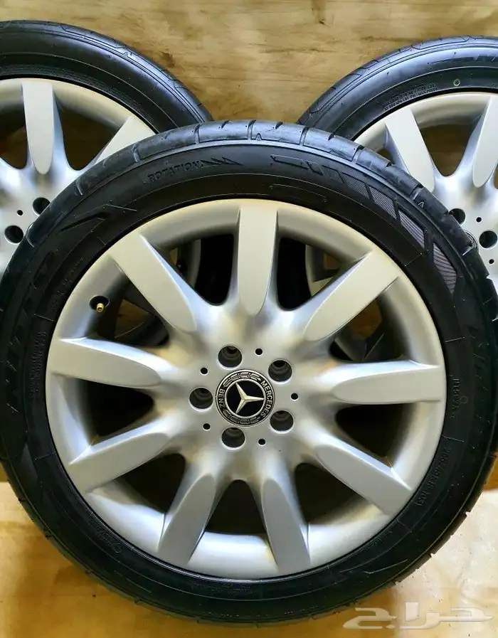 جنوط مرسيدس بانوراما 2012 S class مع كفرات نظيفه 1