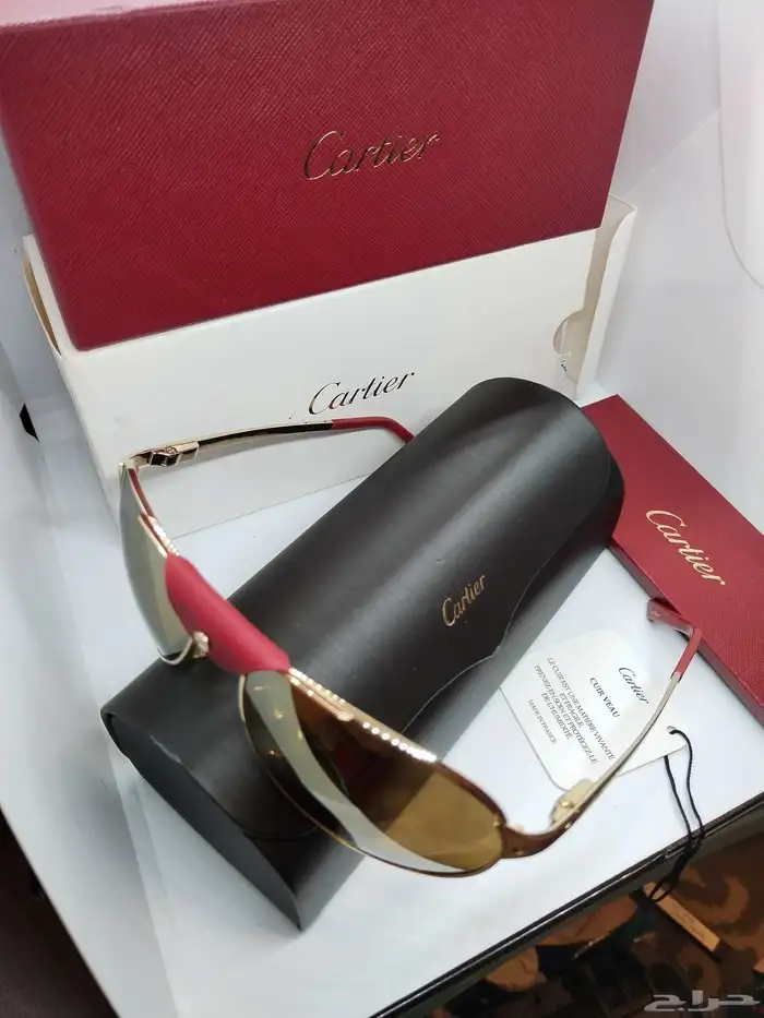 نظارة كارتير سانتوس جلد احمر 6