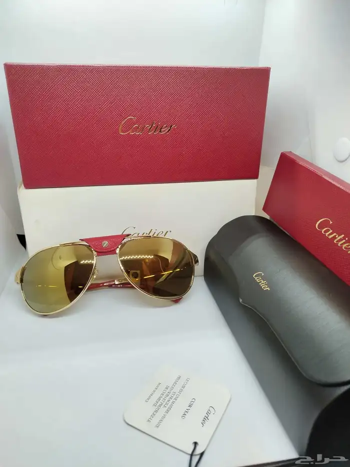 نظارة كارتير سانتوس جلد احمر 0