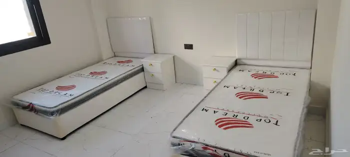 تجهيز سكن موضفين ب الكامل سرير حديد دورين مراتب بطانيه دولاب 24