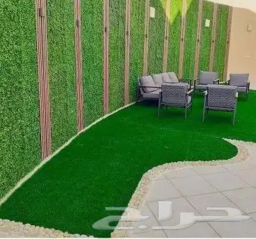تنسيق حدائق _ مظلات _ جلسات _ عشب جداري وارضي 0