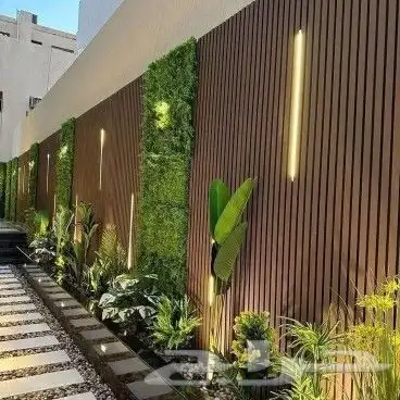 تنسيق حدائق _ مظلات _ جلسات _ عشب جداري وارضي 1