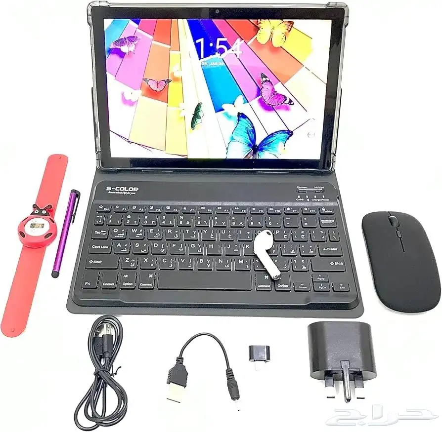 s-color tablet مع ماوس وكيبورد 1