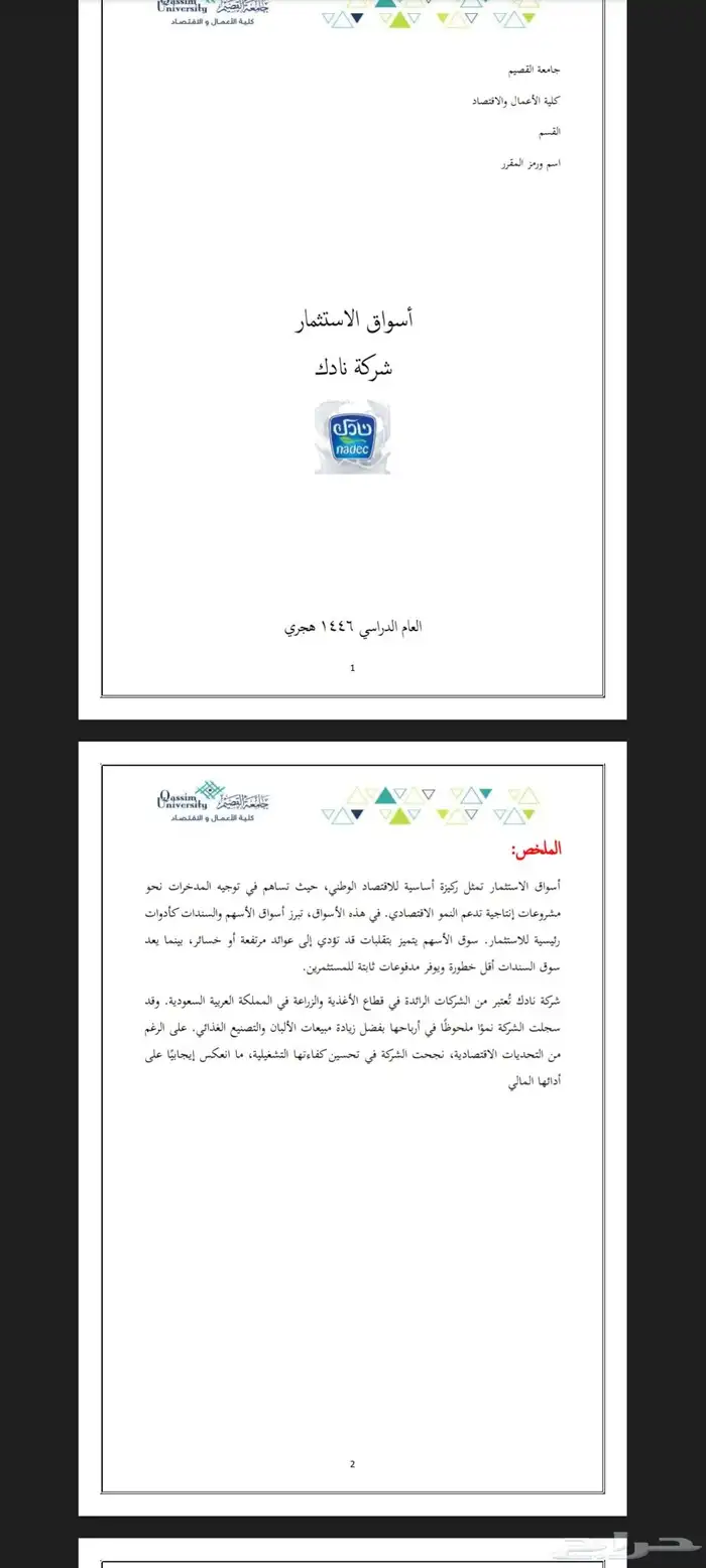 تقرير مالي 2