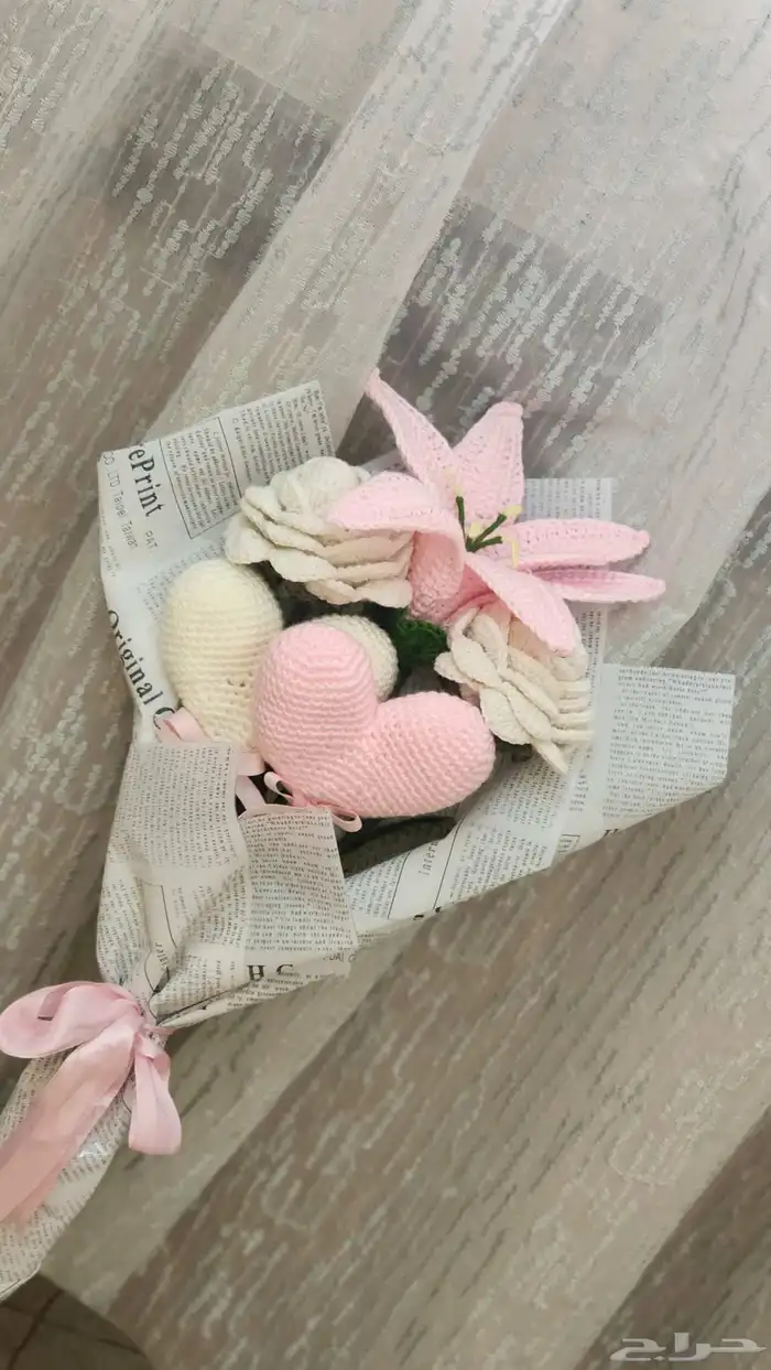 باقة ورد يدوي كروشية 1