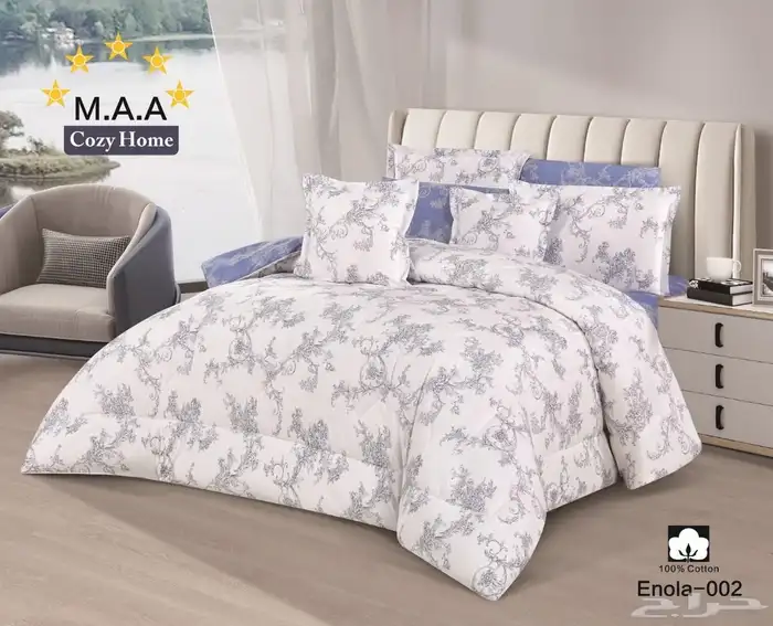 مفرش صيفي 8 قطع قطن 100 10