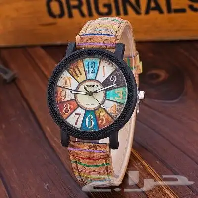 ساعه كوارتز حريمي ملونة 3