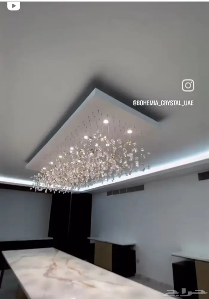 ثريات ورق حجر كرستال 5
