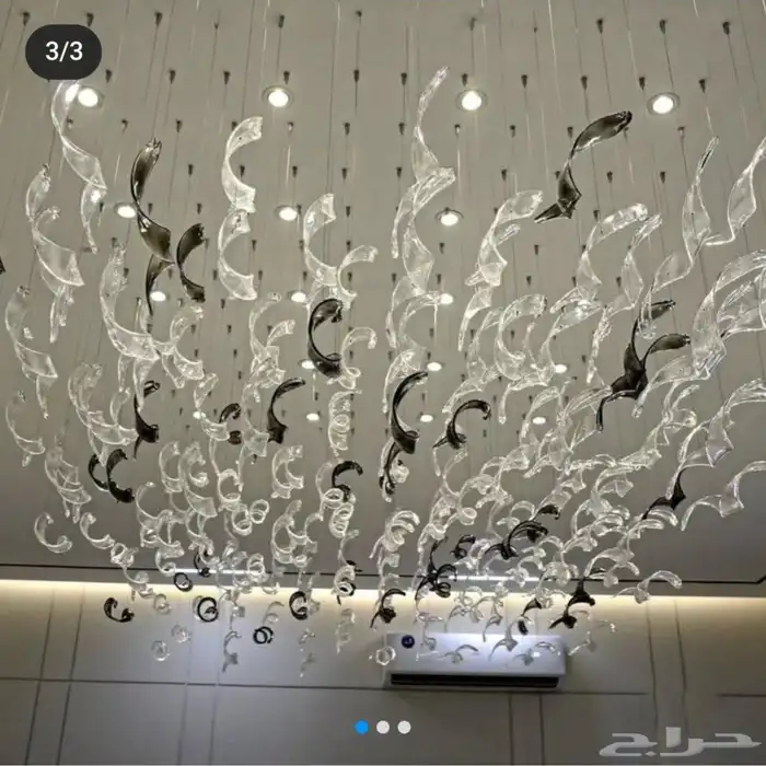 ثريات ورق حجر كرستال 7
