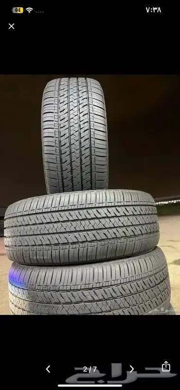 كفرات برجستون شبه جديد 255 45 20 0