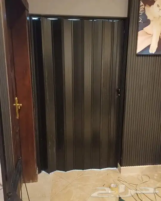 ابواب سحب سحاب سحابة جلد وبلاستيك كورديون 3