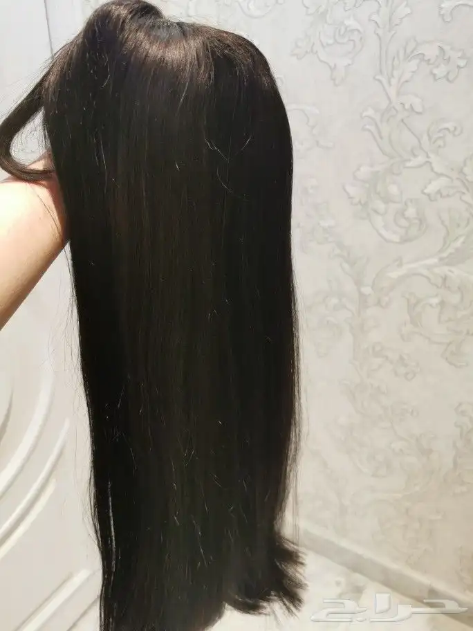 باروكة طبيعيه 100 قابله للصبغ واللسشوار والقير والسيراميك وا 0