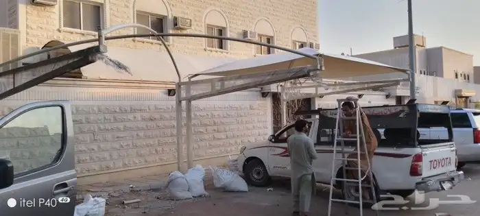 حداد مظلات شينكو قماش بنل كلادينج حواجز سواتر هناجر لكسان 5