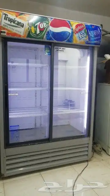 ثلاجه بيبسي بابين الحجم الكبير مستخدمه شبه جديد وكاله 0