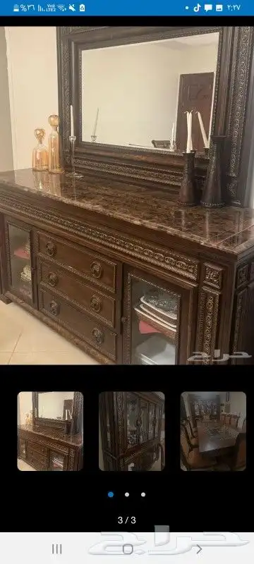 طقم طاولة طعام فاخر نظيف البيع مستعجل 2