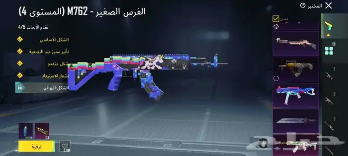 حساب ببجي فل لبسات وسكنات اسلحه 22