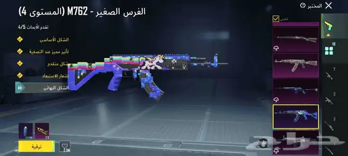 حساب ببجي فل لبسات وسكنات اسلحه 19