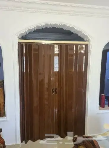 ابواب سحب سحاب سحابة جلد وبلاستيك كورديون 6