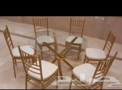تاجير كراسي اكريلك ذهبي وشفافه 14