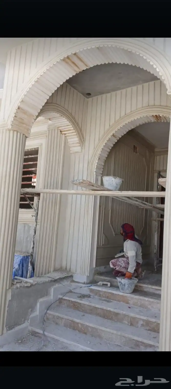 معلم ديكورات خارجيه سمنت الرياض وبطحاء الرياض معئ الألوان ال 1