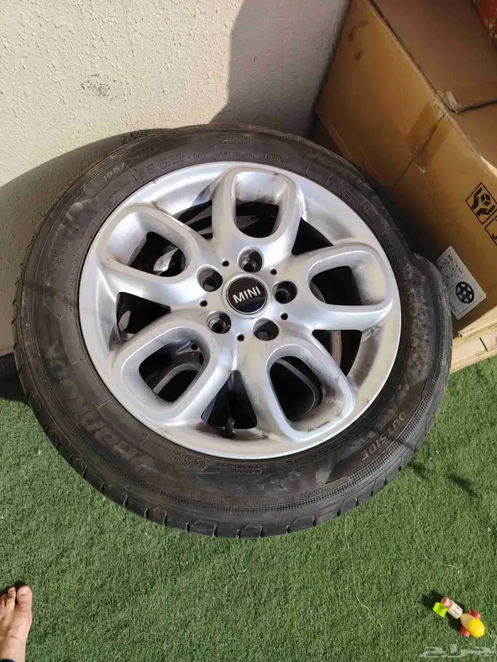 طقم جنوط مني كوبر مع كفرات مقاس16 0