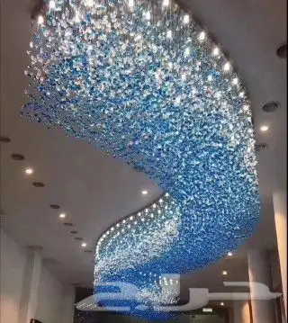 ثريات احجار ملونه نجف تفصيل 6