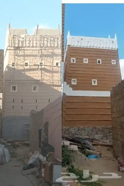 ترميم بيوت الطين التراثيه 2