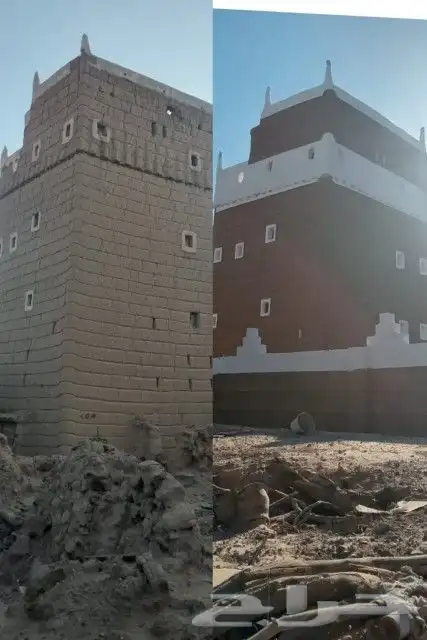 ترميم بيوت الطين التراثيه 8