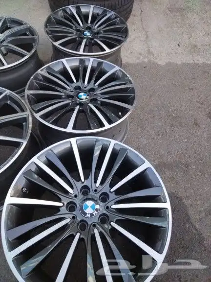 جنوط بي ام اصلي وكاله نضيف على الشرط مقاس 19 4