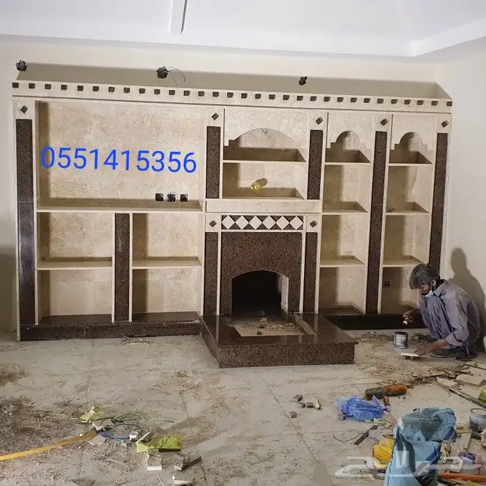 مشبات نار قرميد تلبيس قماش مشبات رخام 16
