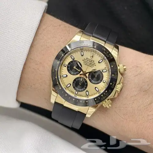 ساعة رولكس كوبي دايتونا رابر ذهبي 0