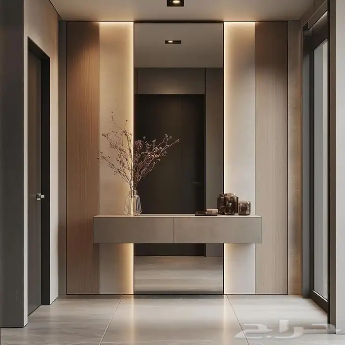 تصميم وتنفيذ خلفيات شاشه جبس شيبورد مداخل خشبيات 4