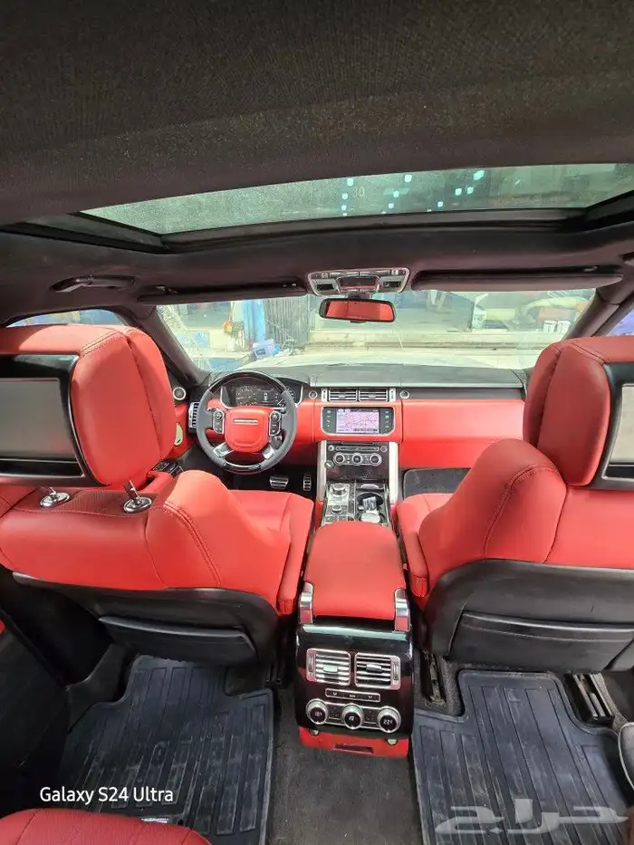 تغيير داخليه رانج روفر من بيج الى عنابي 2