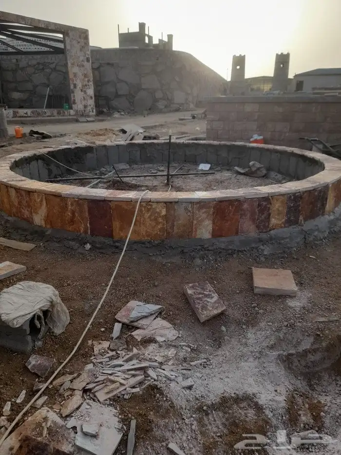 بناء حجر طبيعي رابارب مامرات 0