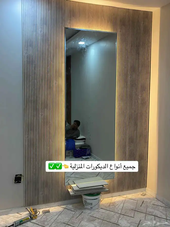 ديكورات منازل ديكور شاشة بديل خشب بديل الرخام شيبورد وراق جد 6