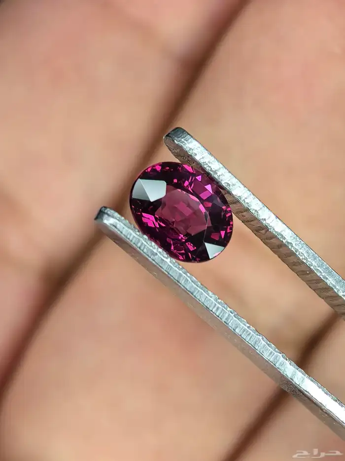 حجر جارنيت رودوليت طبيعي بشهادة مختبر 1