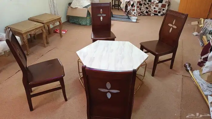 كراسي وطاوله رخام 1