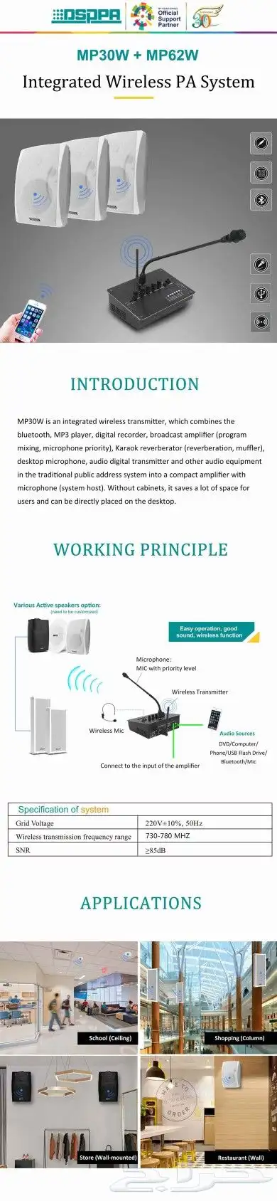 سماعات جدارية لا سلكي عالية النقاوة 1