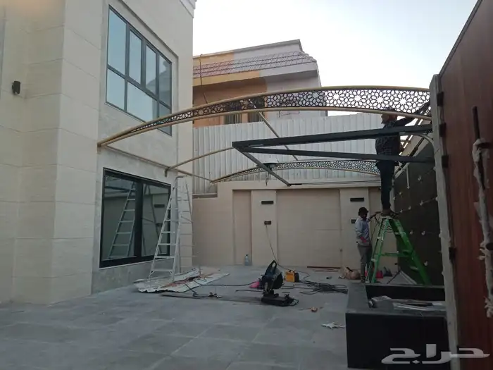 حداد لحام مظلات السيارات مظلات سواتر هناجر شينكو جميع انواعه 7