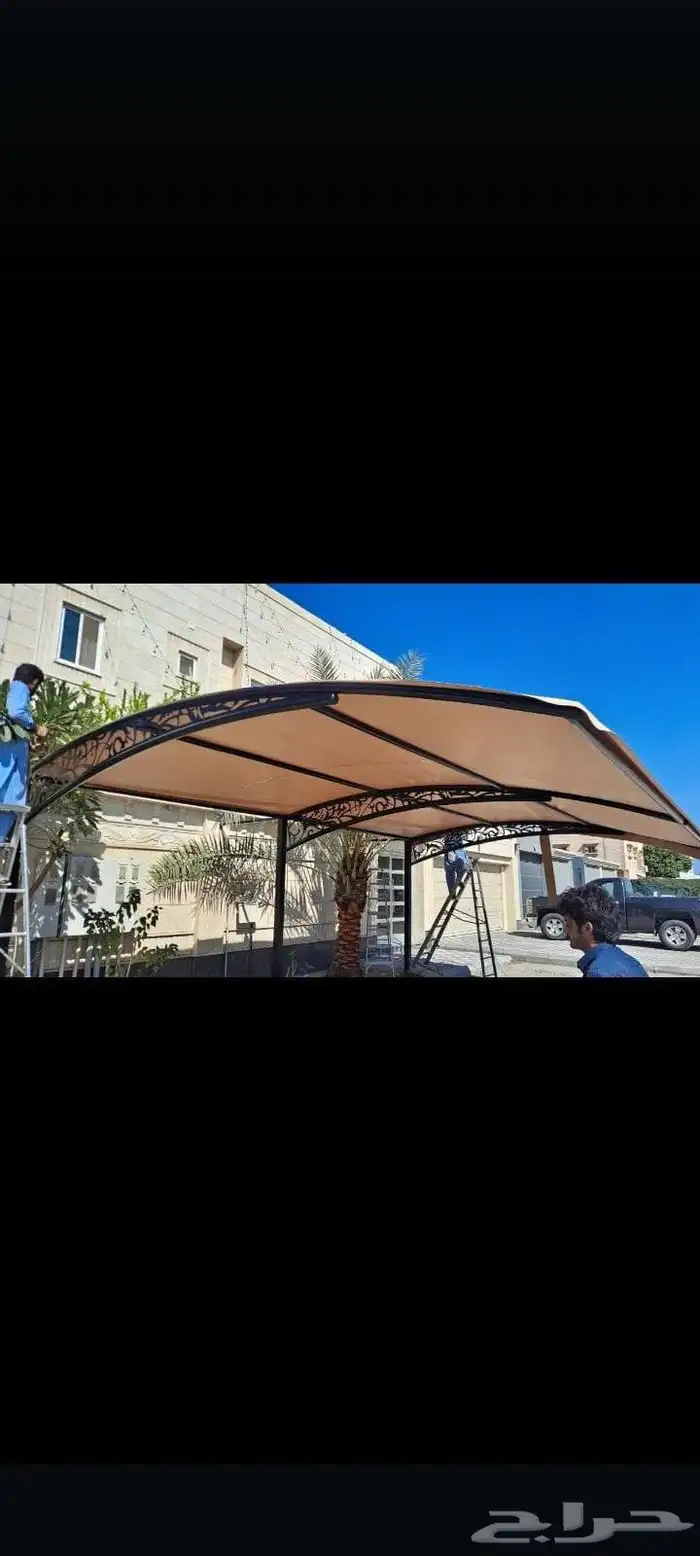 حداد لحام مظلات السيارات مظلات سواتر هناجر شينكو جميع انواعه 1