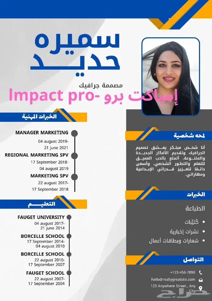 تصميم سيره ذاتيه احترافية 0